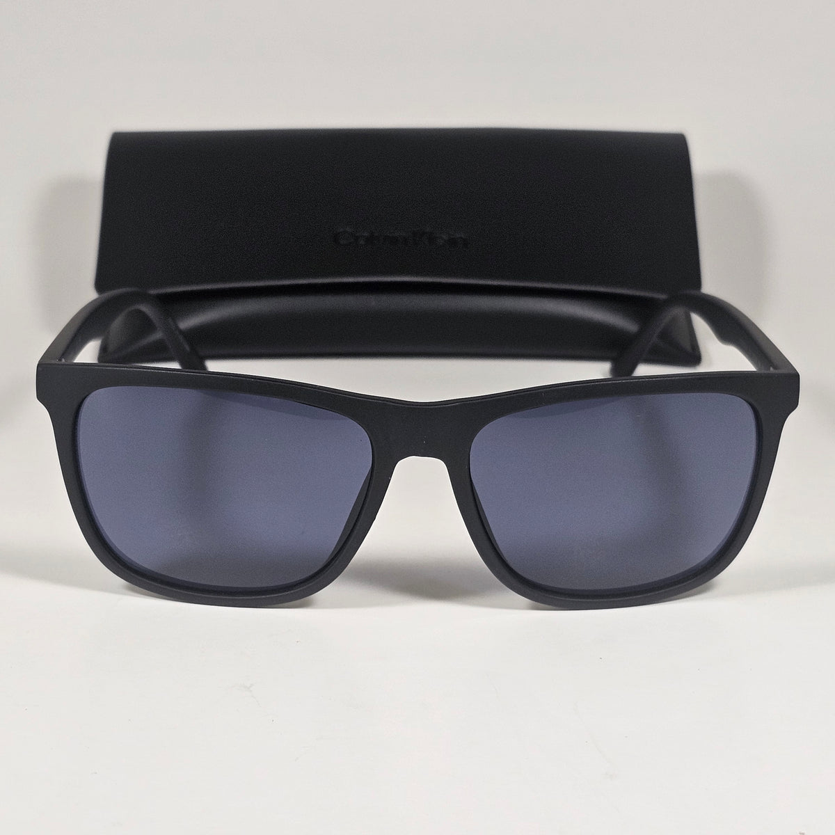 Calvin Klein CK20520S 001 Rectangular Sunglasses Matte Black Frame Gray Lens