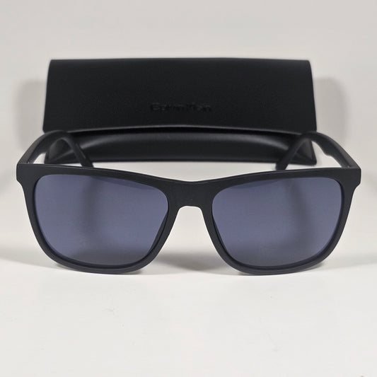 Calvin Klein CK20520S 001 Rectangular Sunglasses Matte Black Frame Gray Lens
