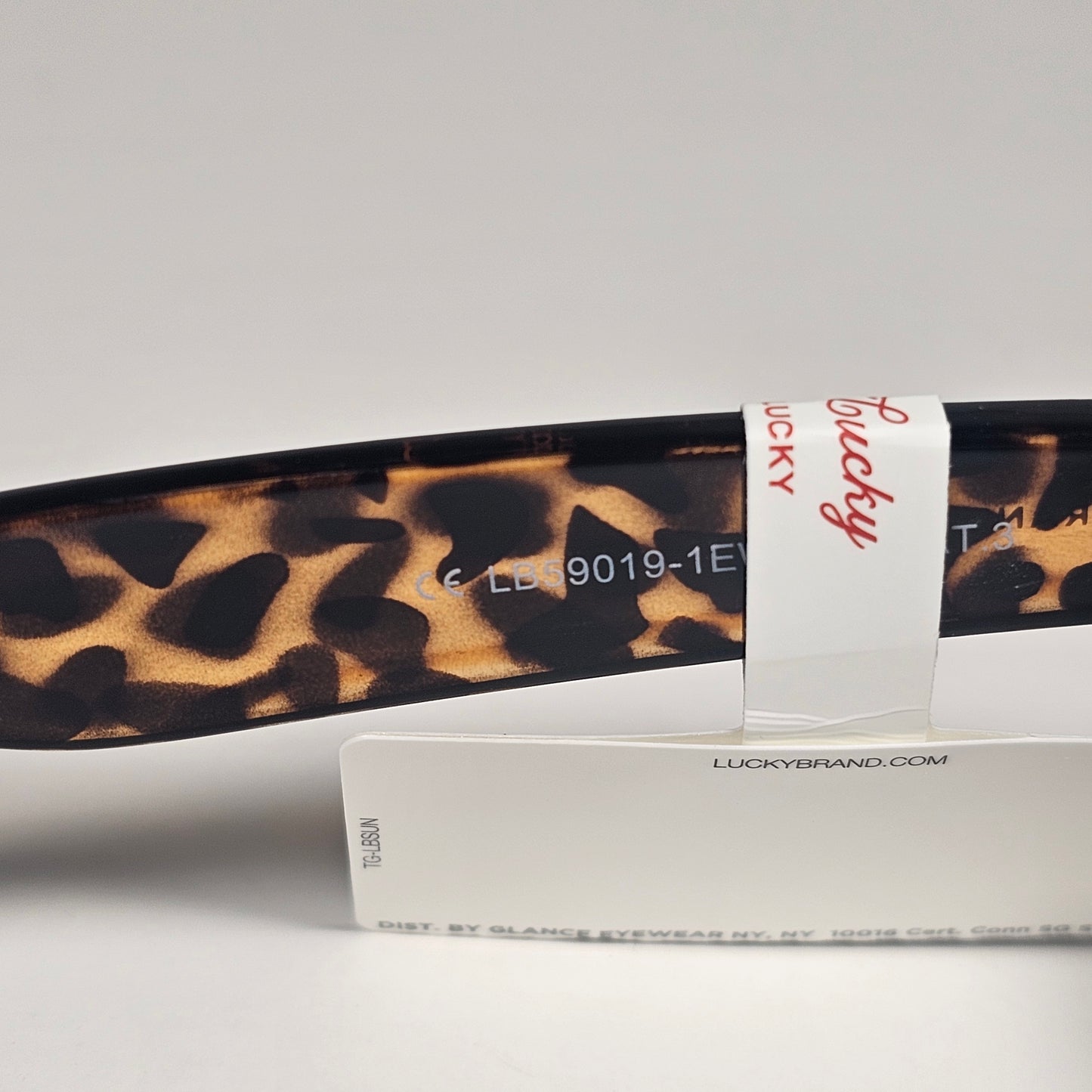 Lucky Brand "Dusk" LB59019 Sunglasses Classic Retro Square Frame Yellow Cheetah Print Brown Lens