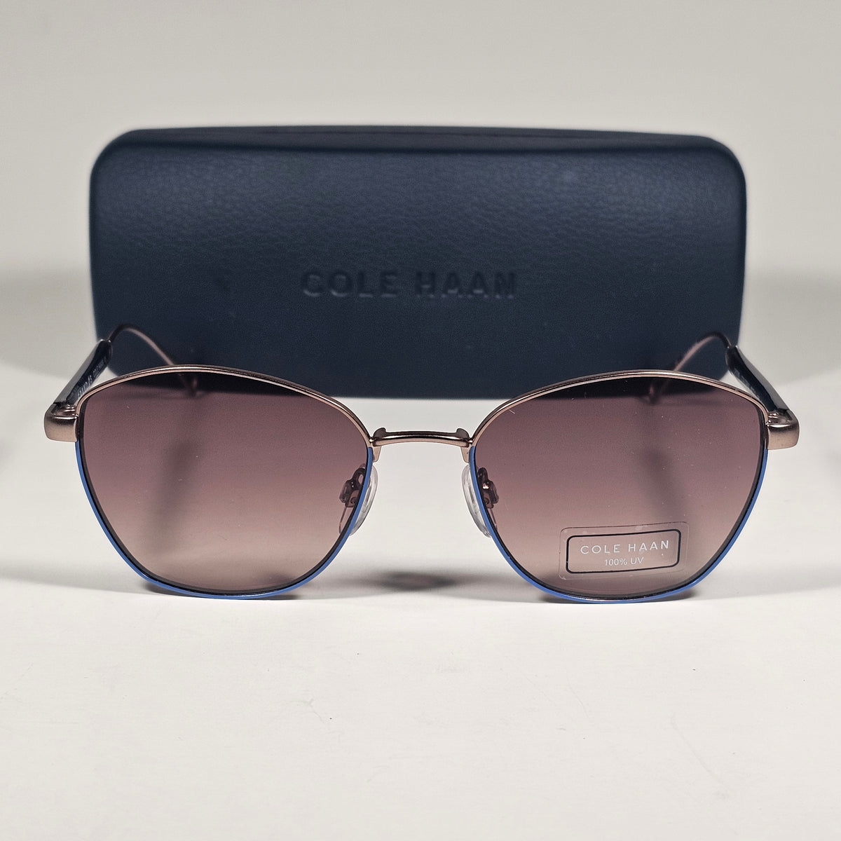 Cole Haan CH7080 733 Grand.0s Designer Sunglasses Topaz Gold Brown Gradient Lens