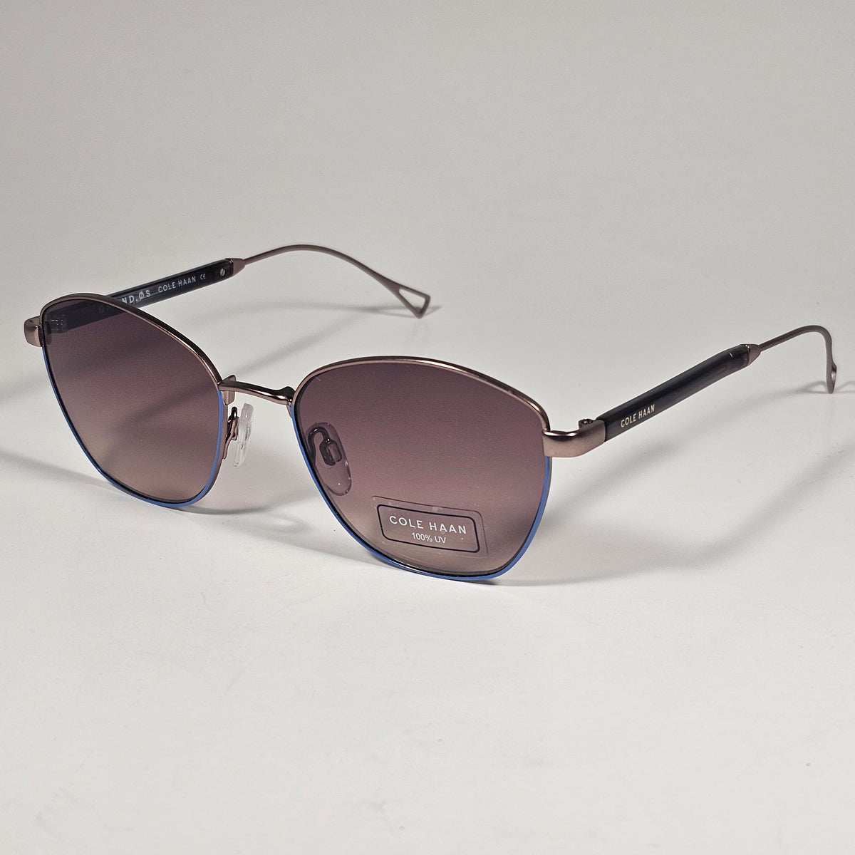 Cole Haan CH7080 733 Grand.0s Designer Sunglasses Topaz Gold Brown Gradient Lens