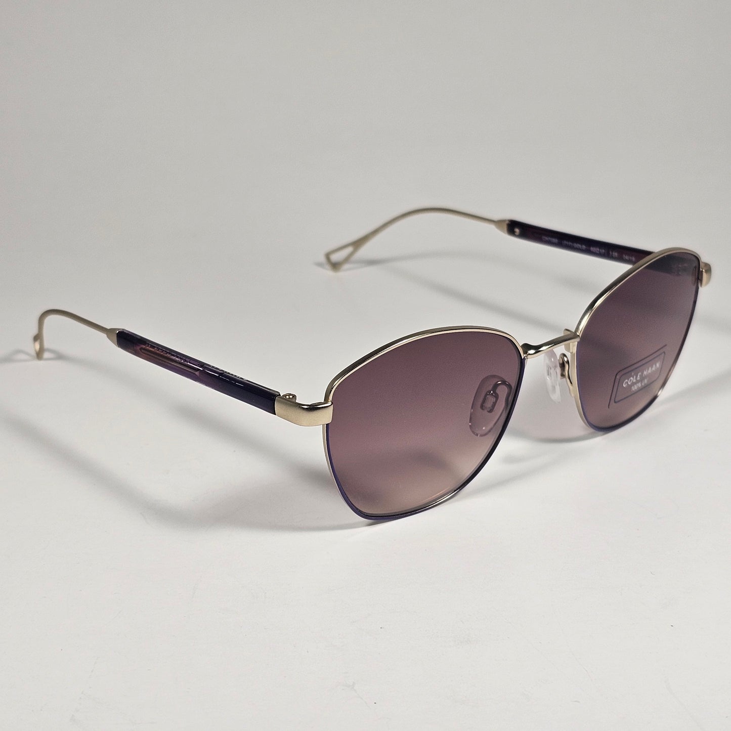 Cole Haan CH7080 717 Grand.0s Designer Sunglasses Gold Brown Gradient Lens