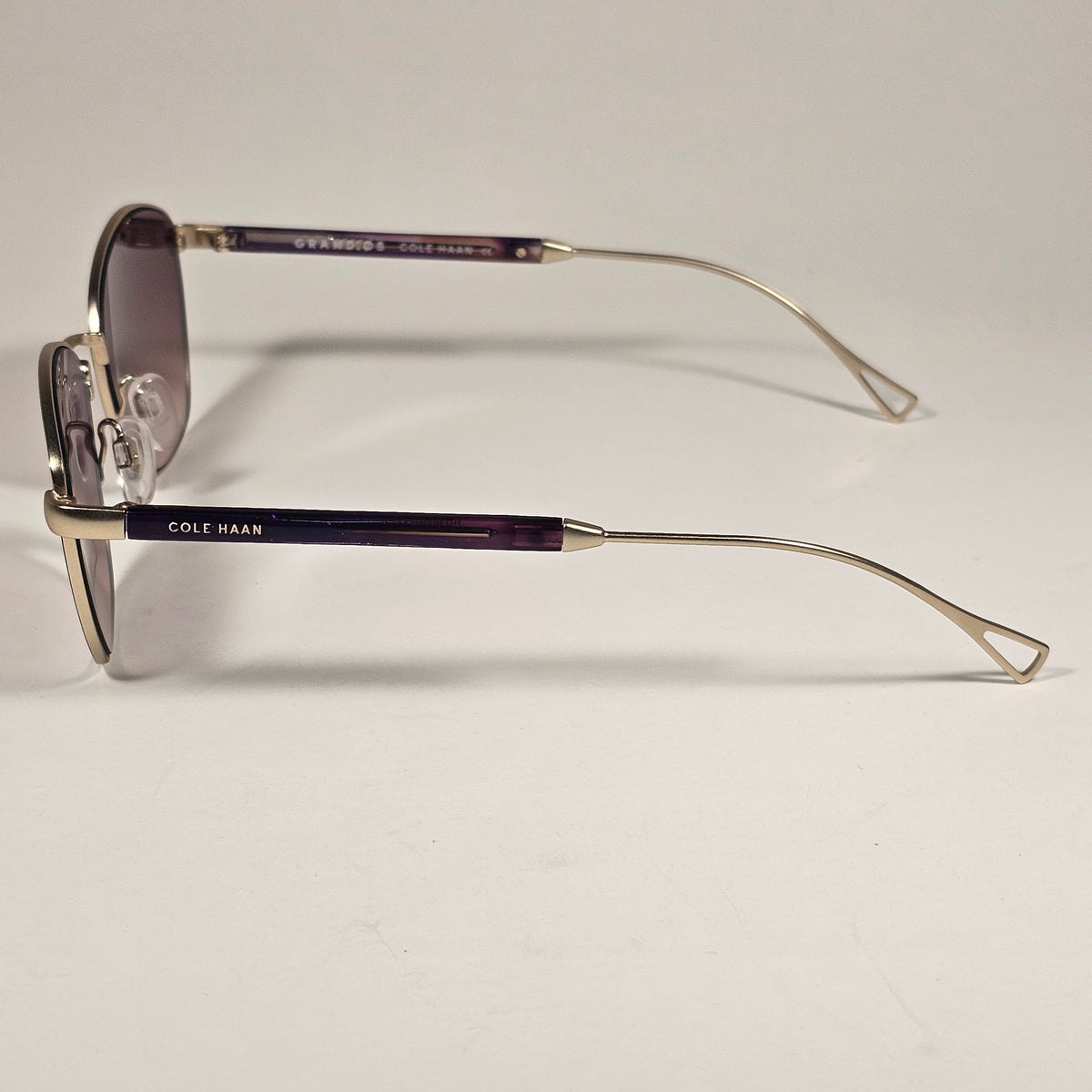 Cole Haan CH7080 717 Grand.0s Designer Sunglasses Gold Brown Gradient Lens