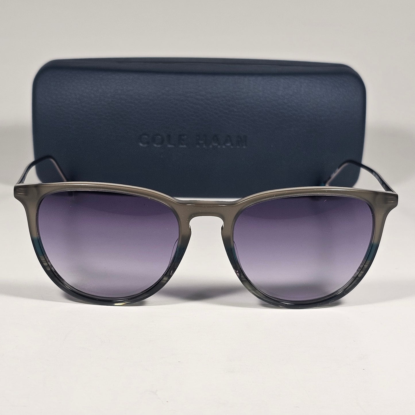 Cole Haan CH3001 303 Key Hole Ti-Flex Sunglasses Sage Horn Gray Gradient