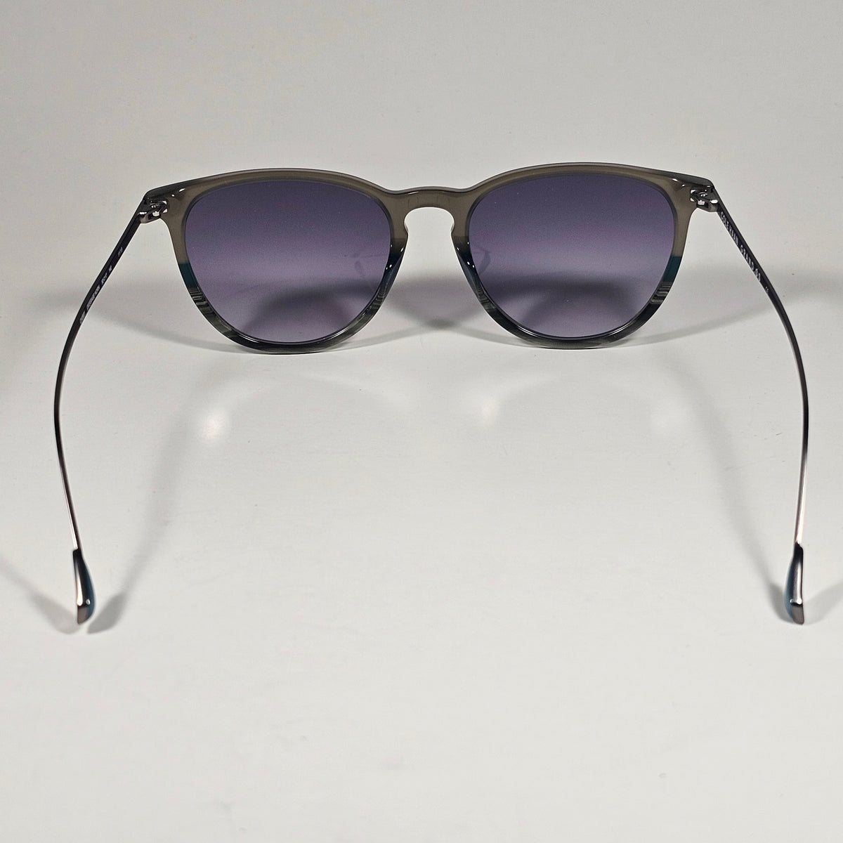 Cole Haan CH3001 303 Key Hole Ti-Flex Sunglasses Sage Horn Gray Gradient