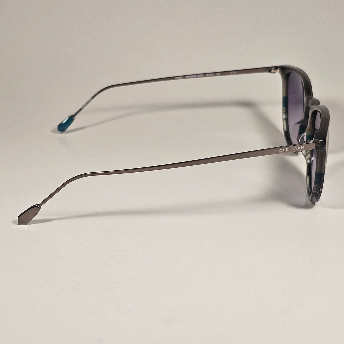 Cole Haan CH3001 303 Key Hole Ti-Flex Sunglasses Sage Horn Gray Gradient