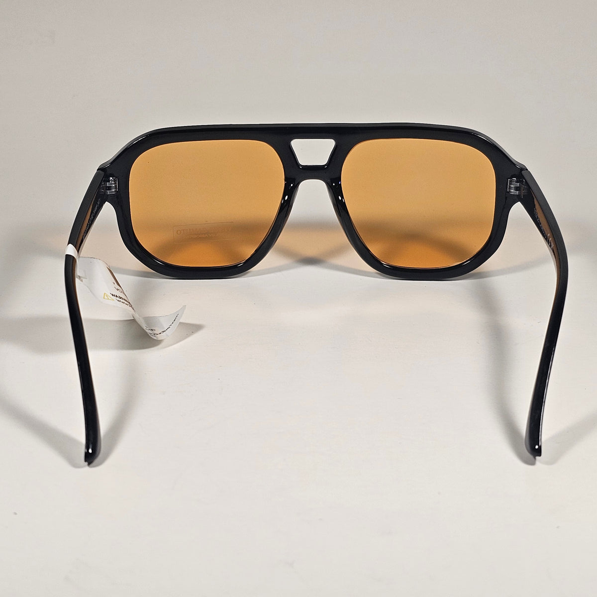 Vince Camuto VC1182 OXAMB Turbo Aviator Sunglasses Black Frame Amber Lens
