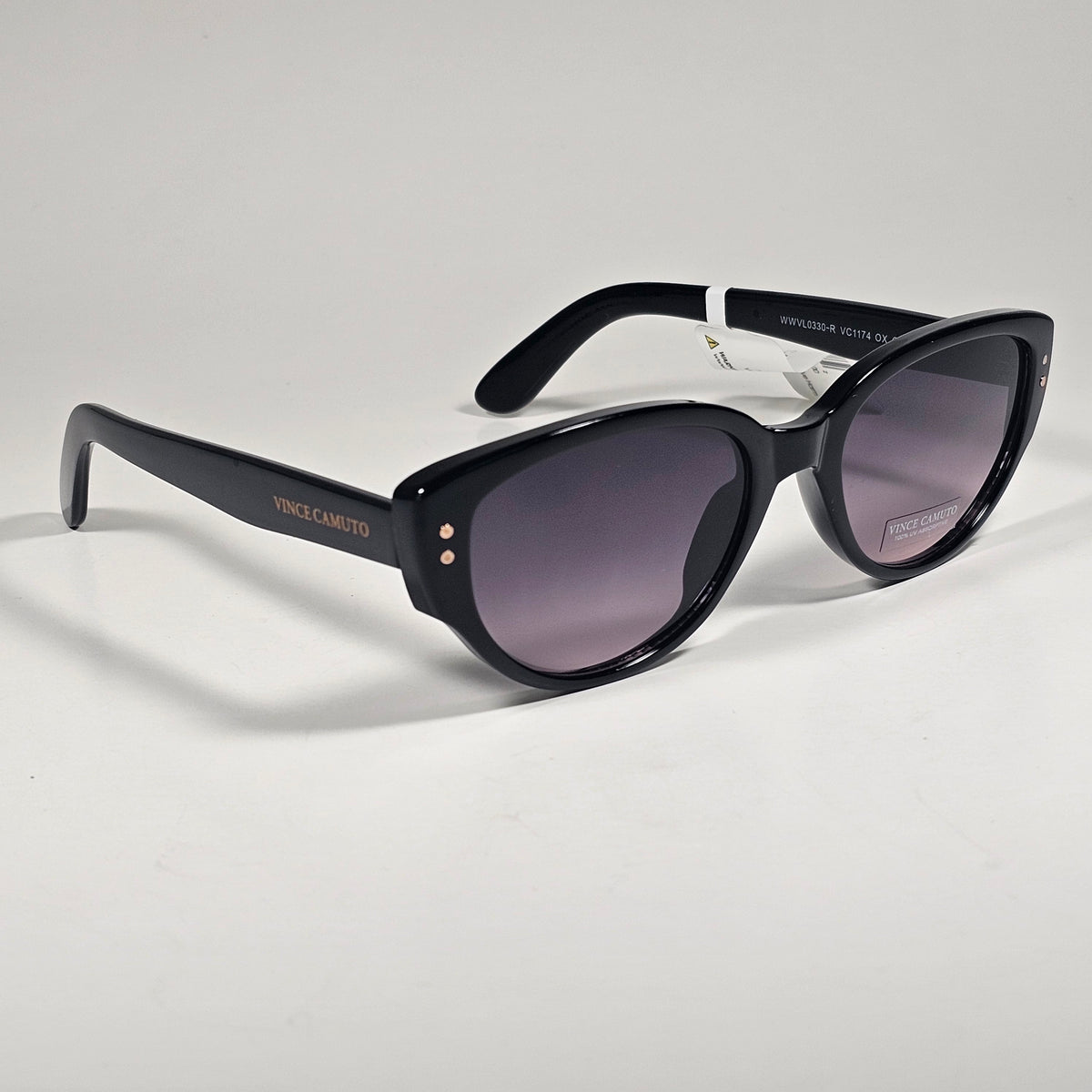 Vince Camuto VC1174 OX Cat Eye Sunglasses Black Frame Smoke Gradient Lens