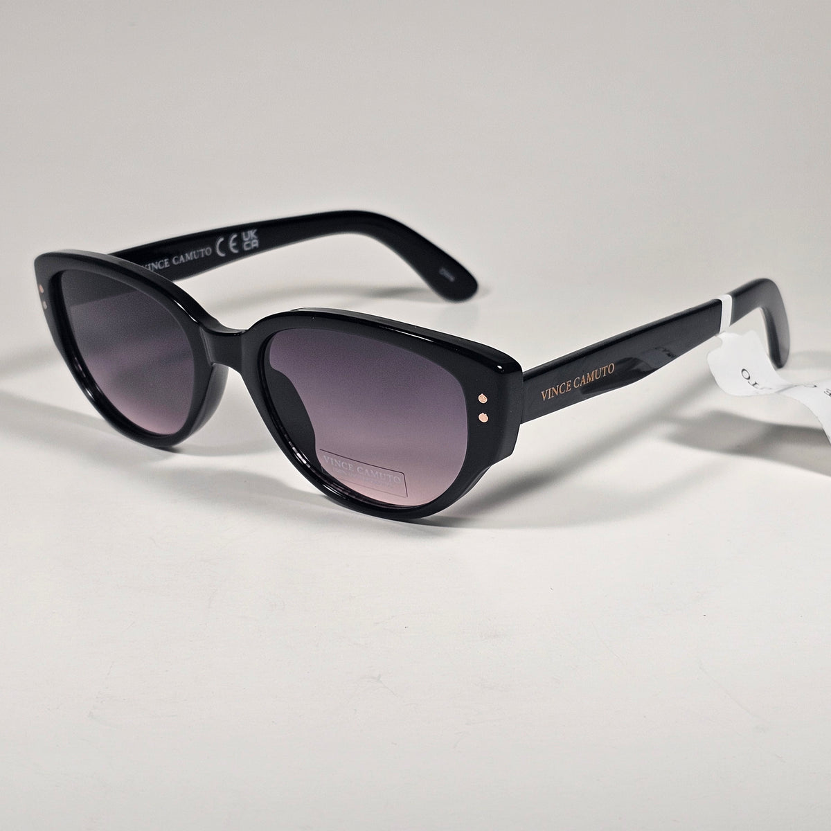 Vince Camuto VC1174 OX Cat Eye Sunglasses Black Frame Smoke Gradient Lens