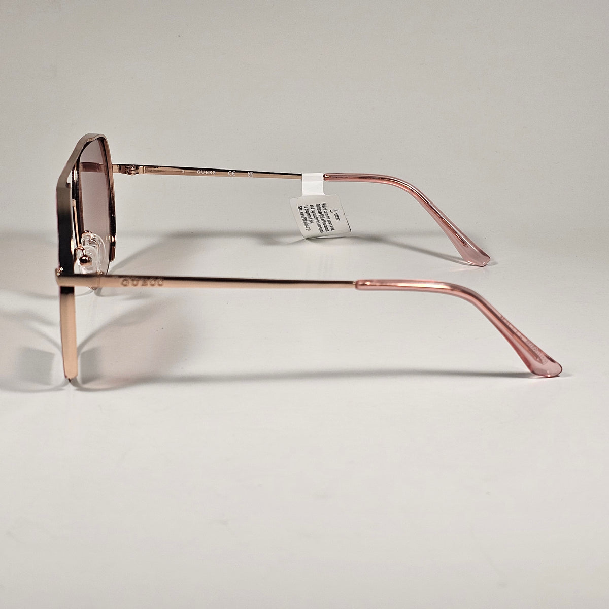 Guess GO00064 28G Pilot Sunglasses Pink Rose Gold Frame Brown Gradient Lens 61mm