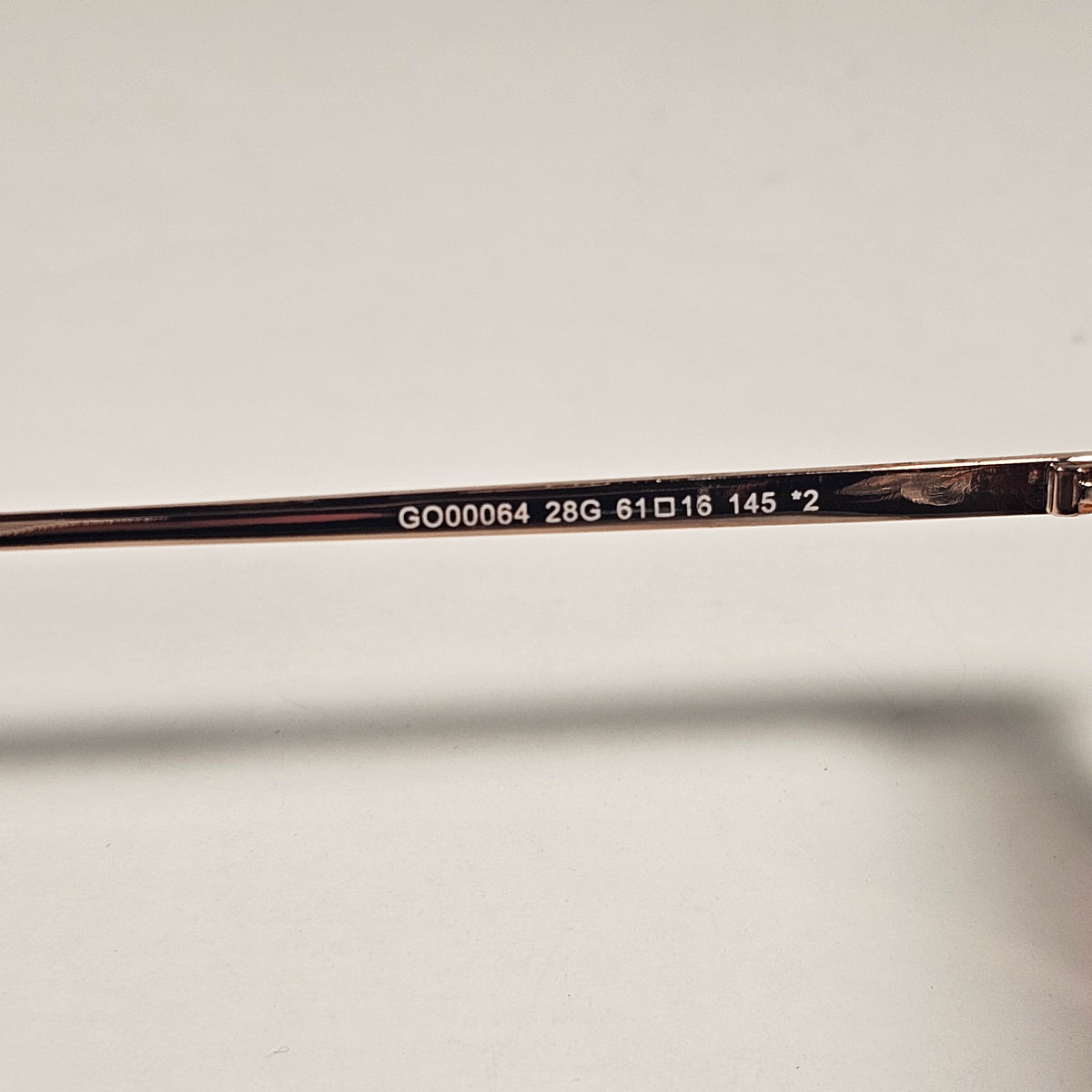 Guess GO00064 28G Pilot Sunglasses Pink Rose Gold Frame Brown Gradient Lens 61mm