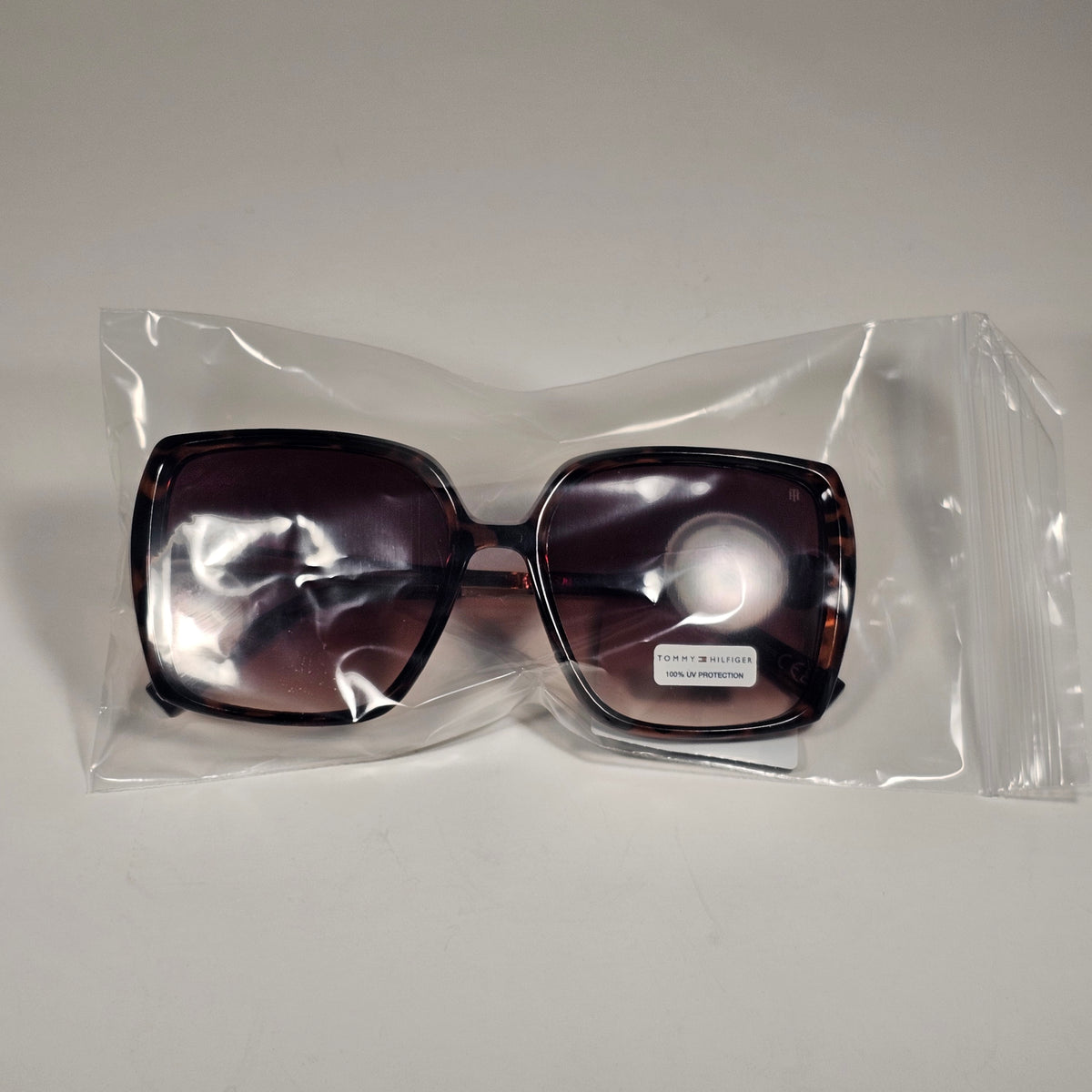 Tommy Hilfiger WM OL655 Butterfly Oversize Sunglasses Brown Tortoise Gold Brown Gradient Lens