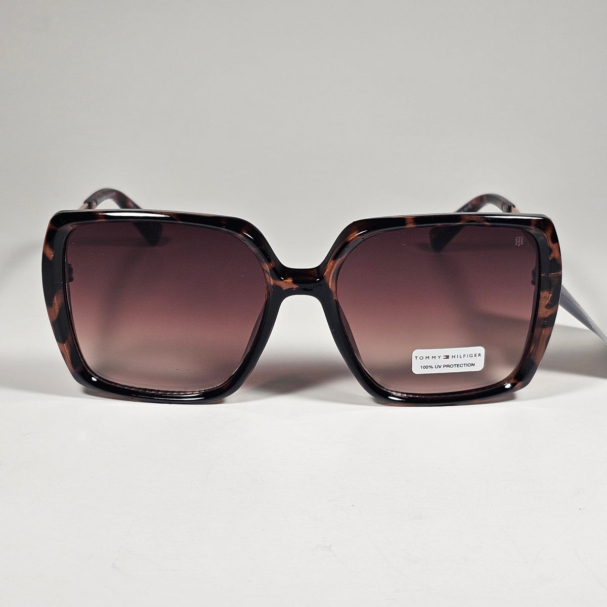 Tommy Hilfiger WM OL655 Butterfly Oversize Sunglasses Brown Tortoise Gold Brown Gradient Lens