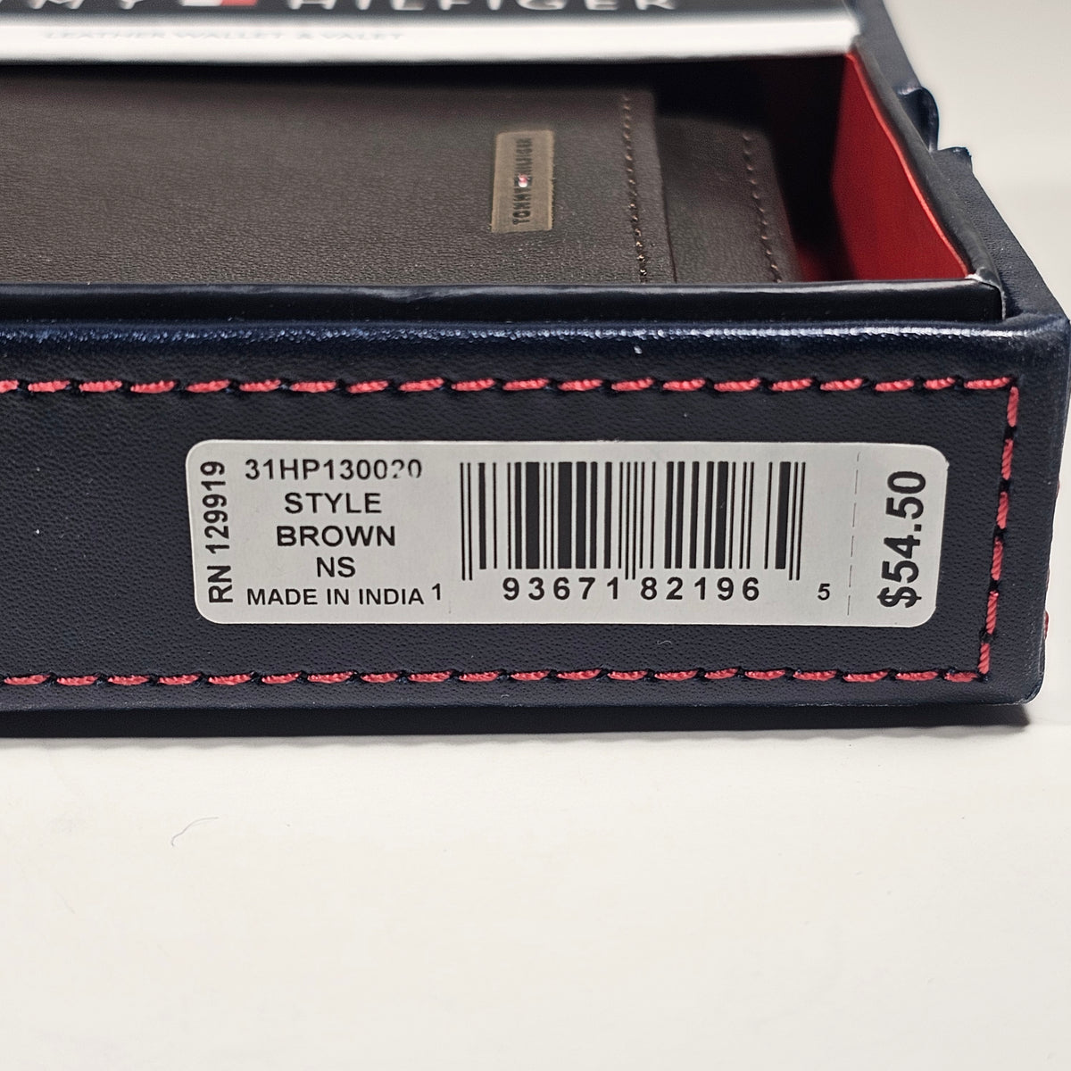Tommy Hilfiger Men's Bifold Brown Leather Wallet &amp; Valet 31HP130020