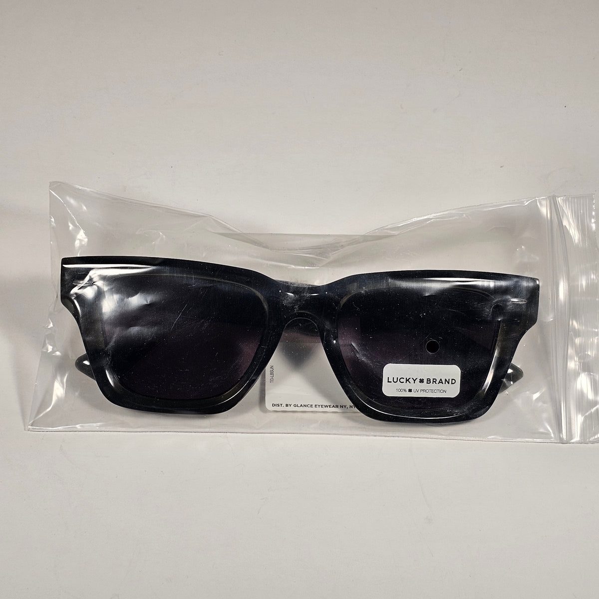 Lucky Brand LB58289 Square Sunglasses Translucent Green Frame Gray Lens