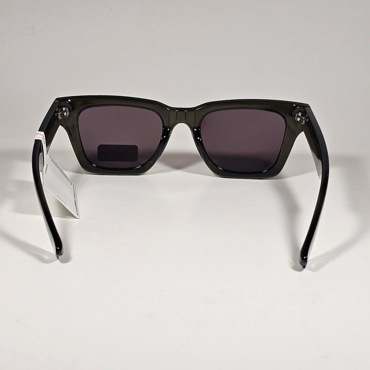 Lucky Brand LB58289 Square Sunglasses Translucent Green Frame Gray Lens