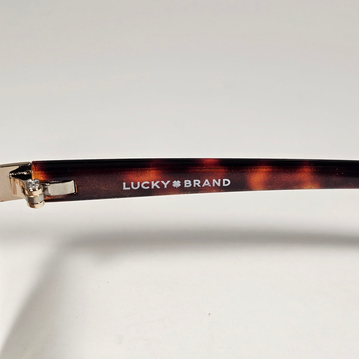 Lucky Brand LB92369 Small Oval Sunglasses Gold Tortoise Frame Brown Lens