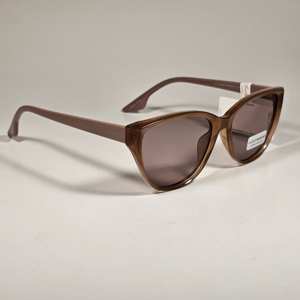 Lucky Brand LB59016 Cat Eye Sunglasses Brown Nude Frame Brown Lens