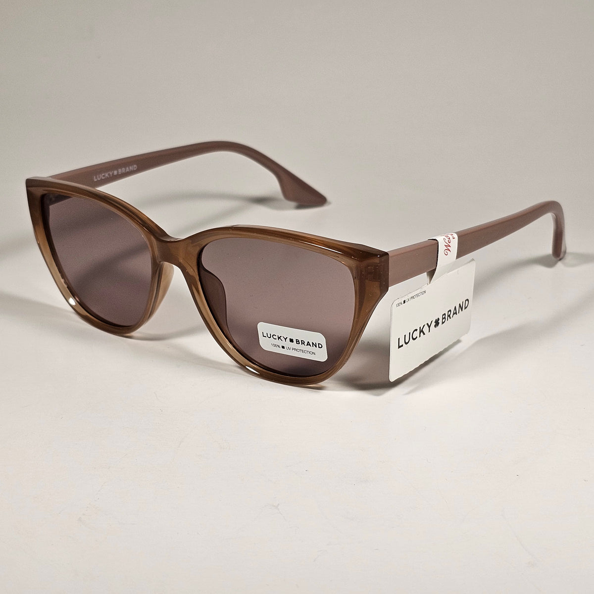 Lucky Brand LB59016 Cat Eye Sunglasses Brown Nude Frame Brown Lens