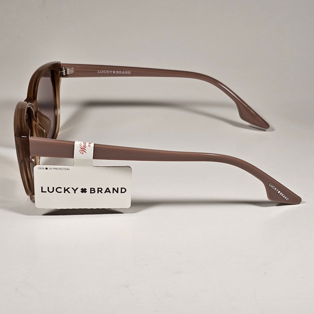 Lucky Brand LB59016 Cat Eye Sunglasses Brown Nude Frame Brown Lens