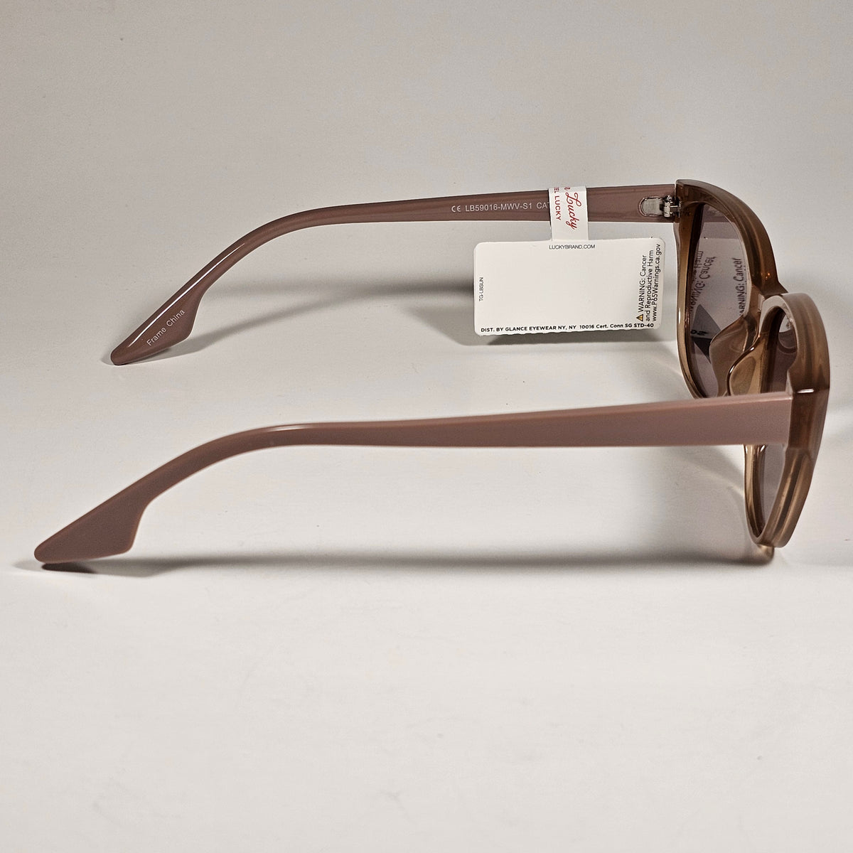 Lucky Brand LB59016 Cat Eye Sunglasses Brown Nude Frame Brown Lens