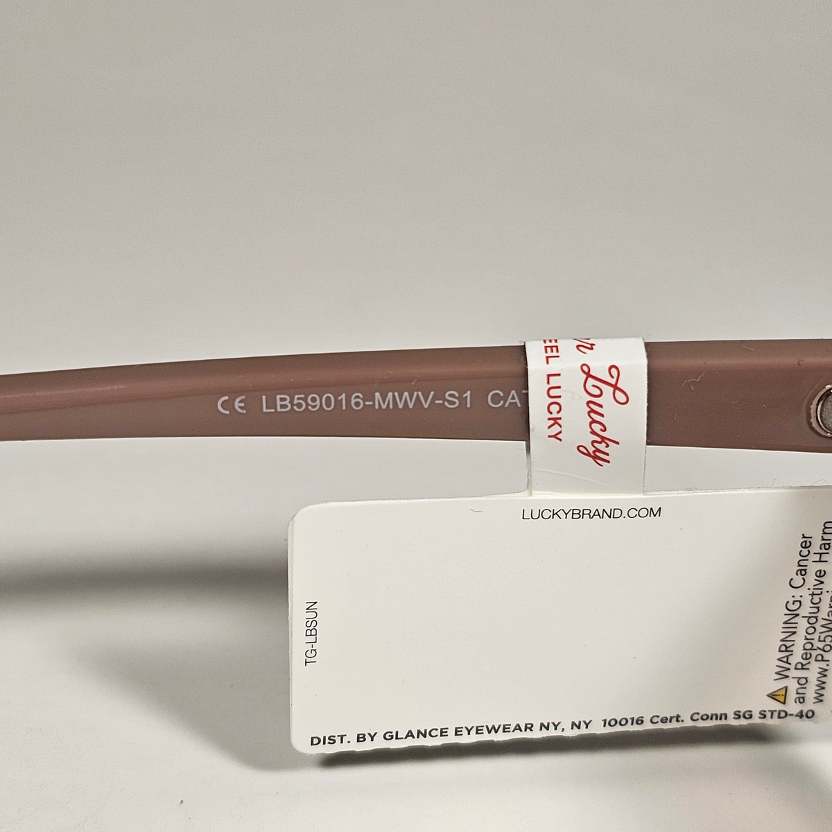Lucky Brand LB59016 Cat Eye Sunglasses Brown Nude Frame Brown Lens