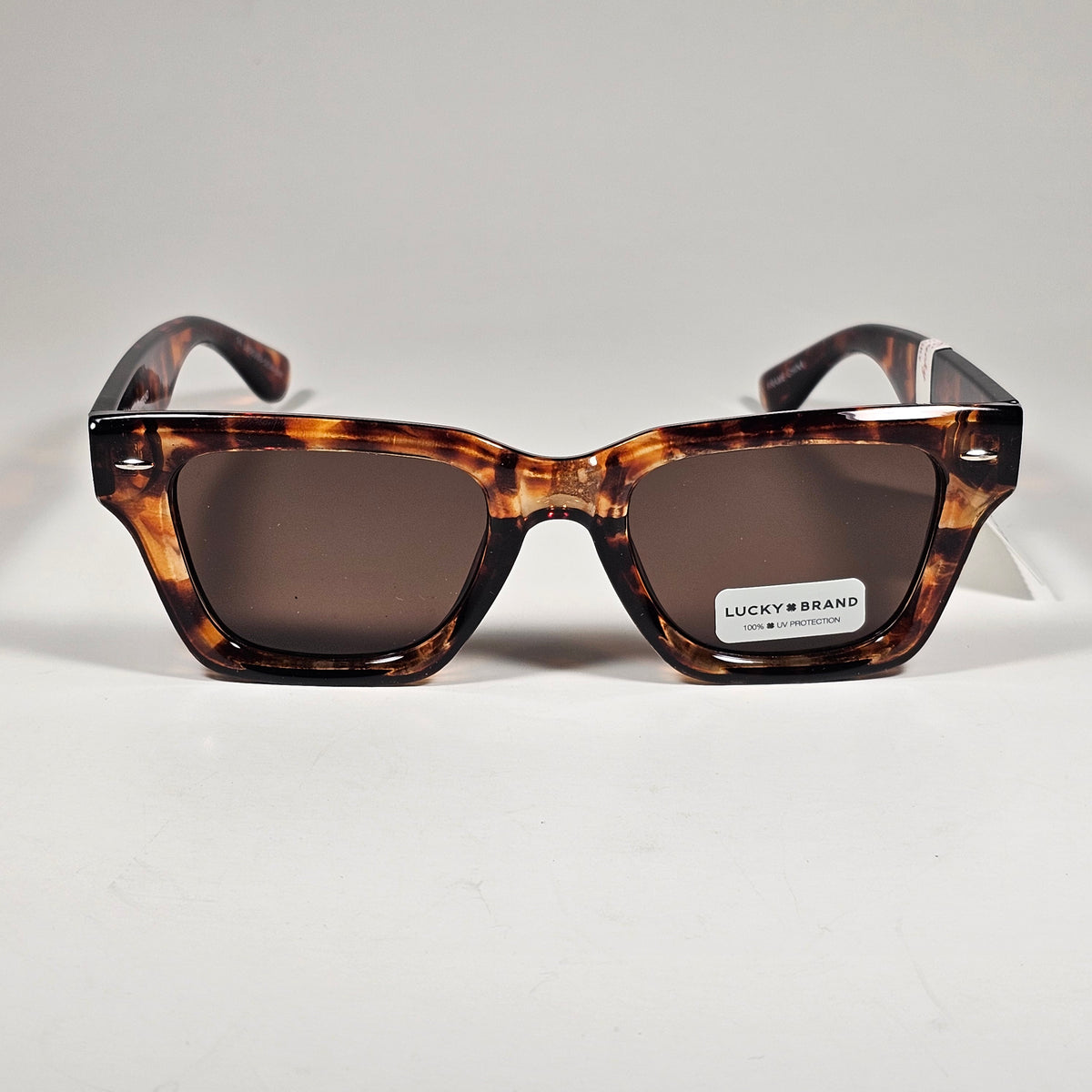 Lucky Brand LB58289 Square Sunglasses Brown Tortoise Frame Brown Lens