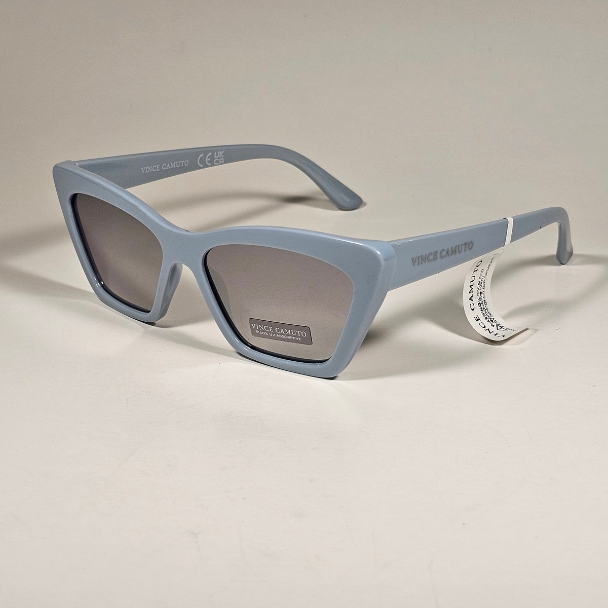 Vince Camuto Cat Eye Sunglasses Light Blue Frame Silver Mirror Lens VC899 BL