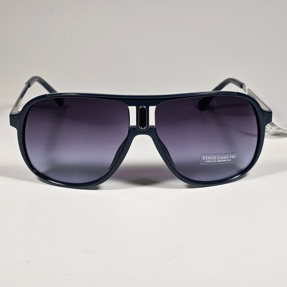 Vince Camuto Turbo Aviator Sunglasses Blue Silver Smoke Gradient VM616 BLSLV