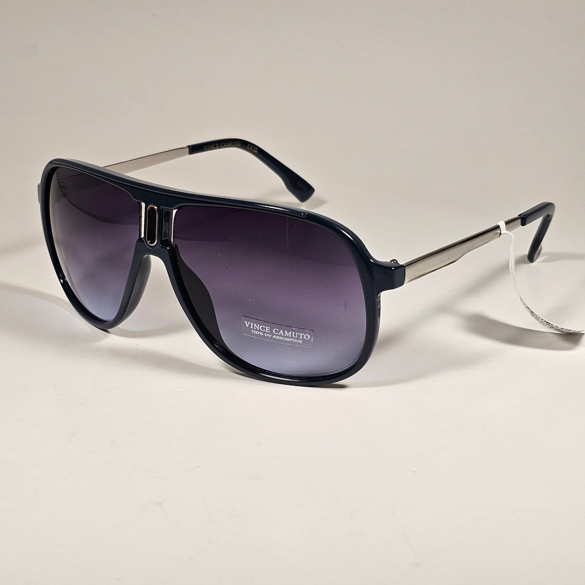 Vince Camuto Turbo Aviator Sunglasses Blue Silver Smoke Gradient VM616 BLSLV