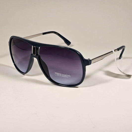 Vince Camuto Turbo Aviator Sunglasses Blue Silver Smoke Gradient VM616 BLSLV