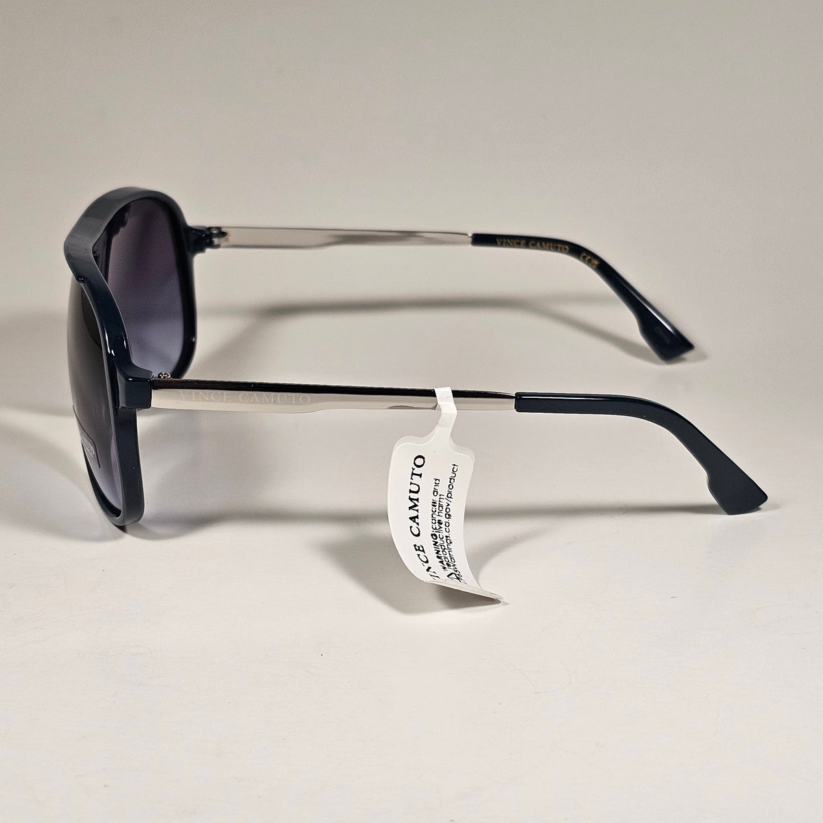 Vince Camuto Turbo Aviator Sunglasses Blue Silver Smoke Gradient VM616 BLSLV