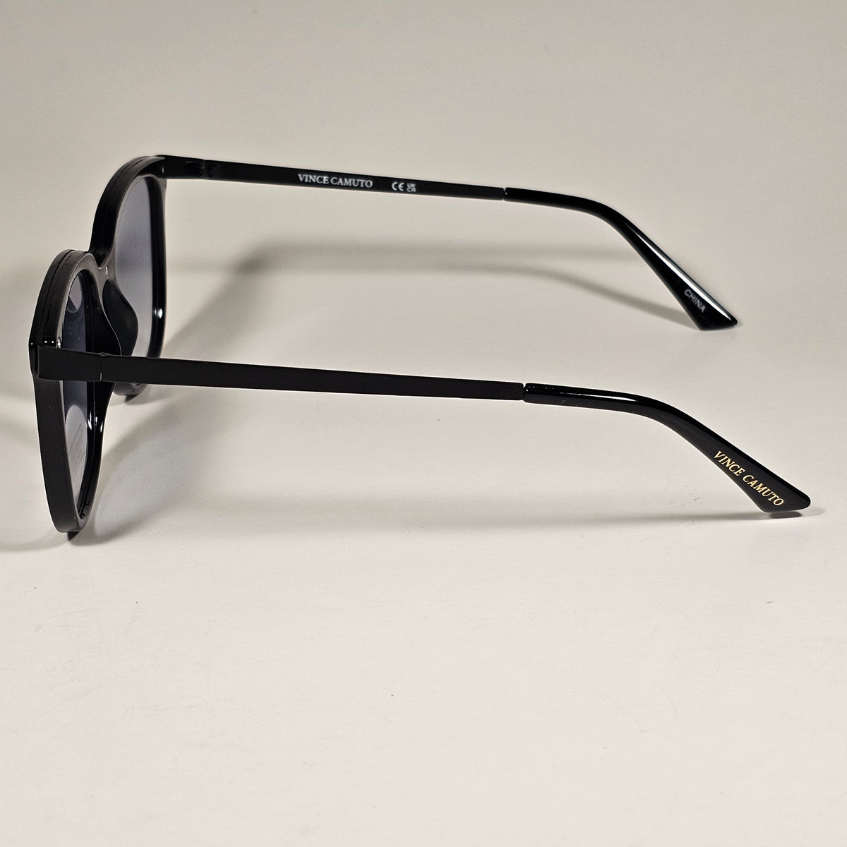 Vince Camuto VC1259 OX Large Square Sunglasses Black Frame Blue Gray Gradient