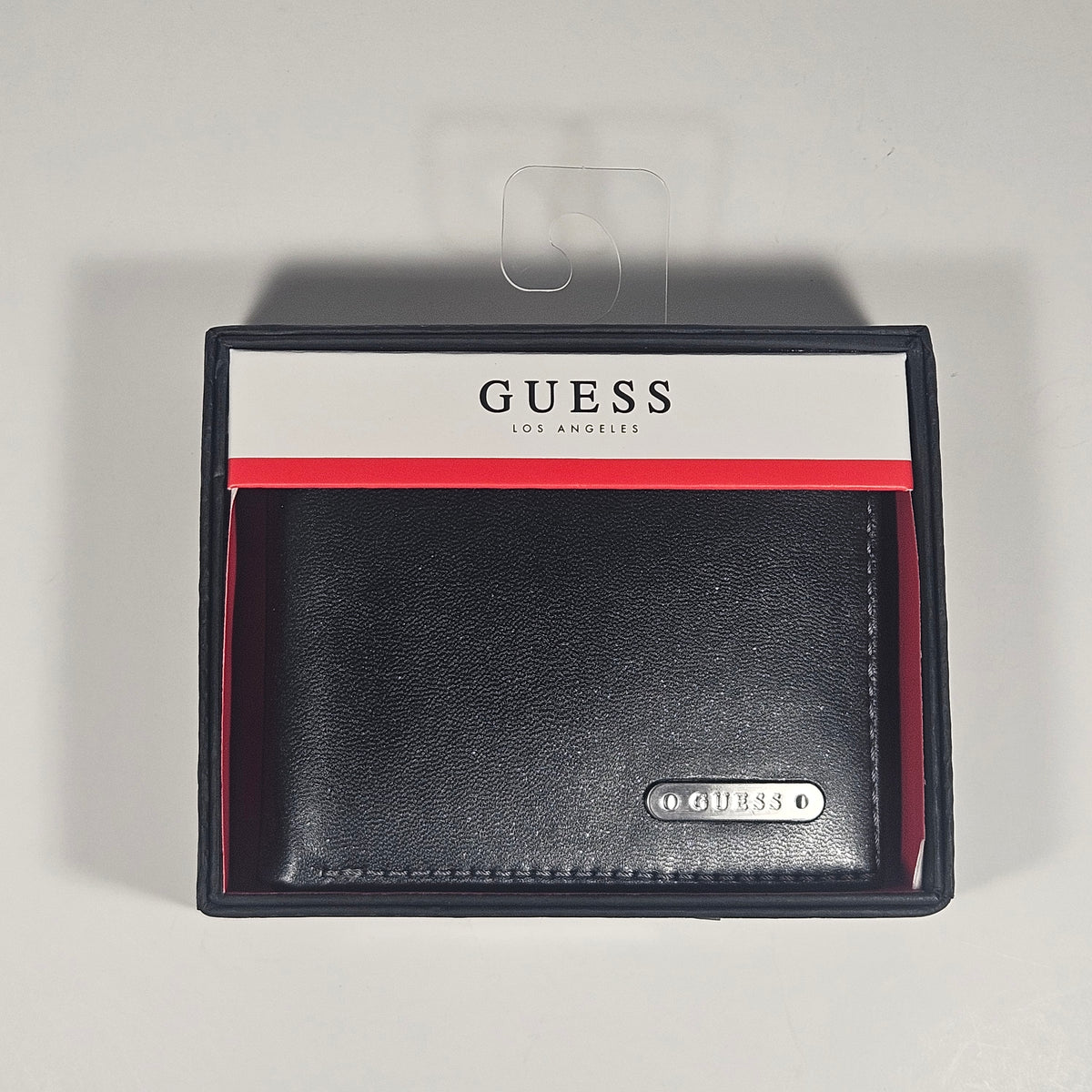 Guess Los Angeles Men's Bifold Wallet Faux Black Gray Glitter Effect 31GO220167