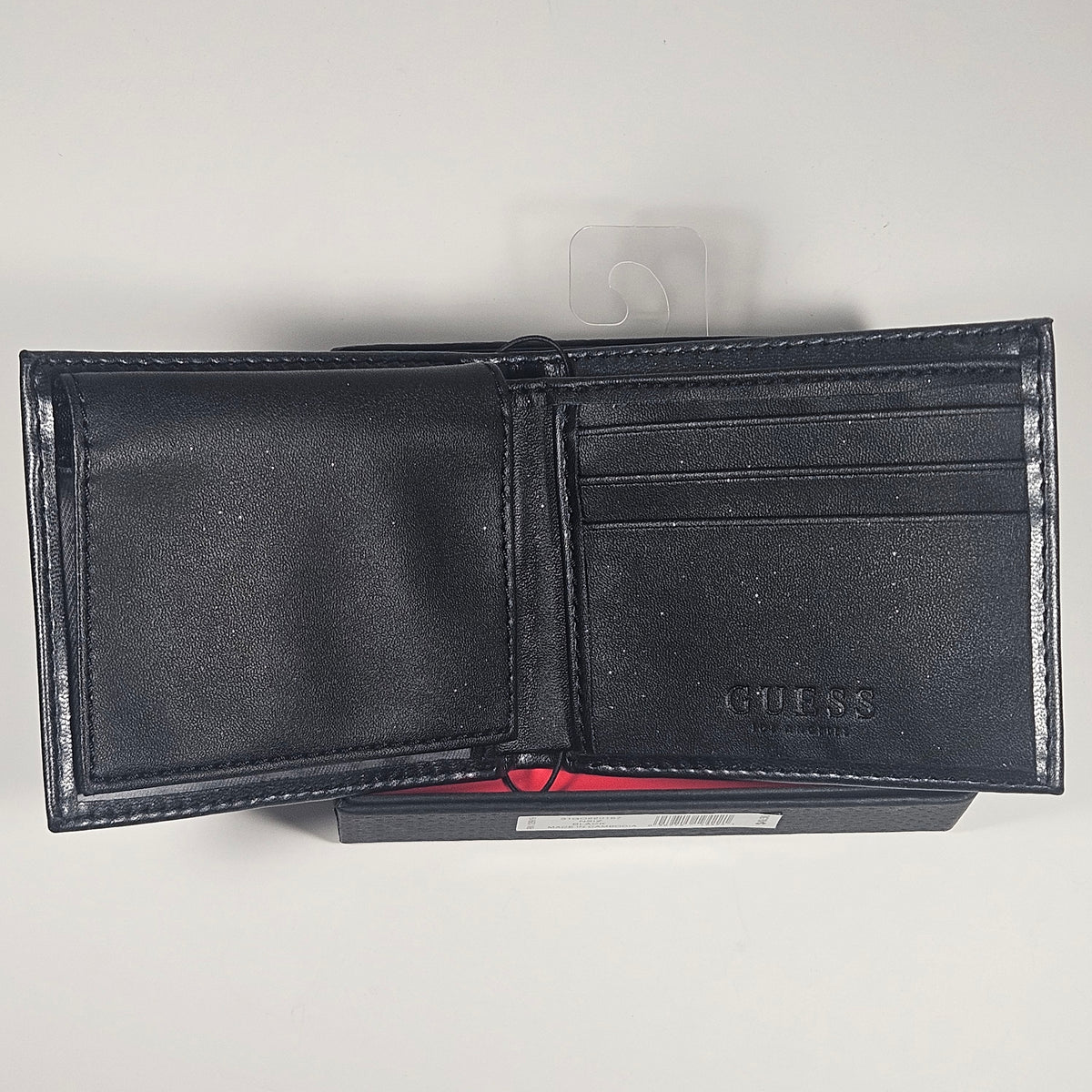 Guess Los Angeles Men's Bifold Wallet Faux Black Gray Glitter Effect 31GO220167