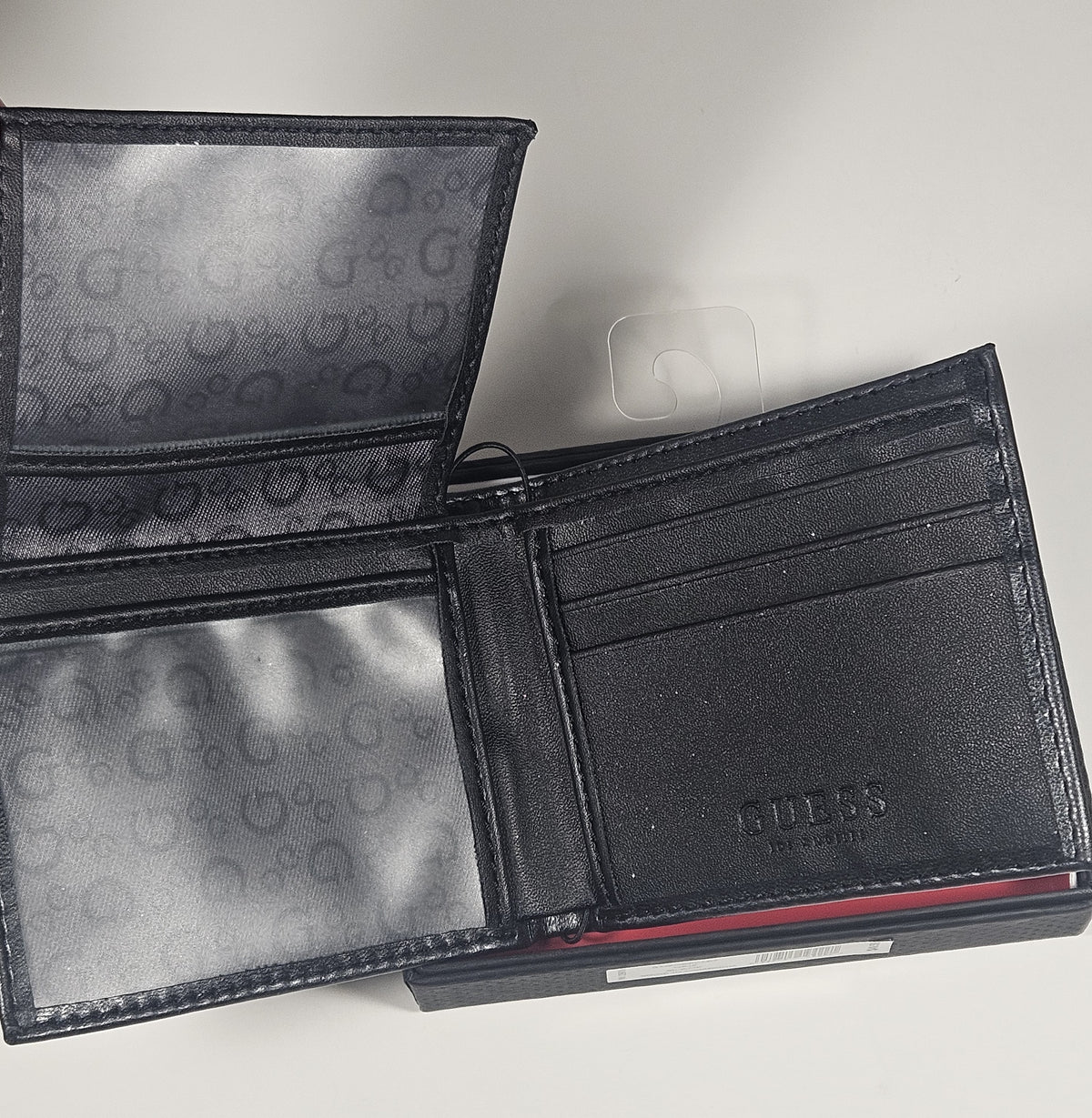 Guess Los Angeles Men's Bifold Wallet Faux Black Gray Glitter Effect 31GO220167