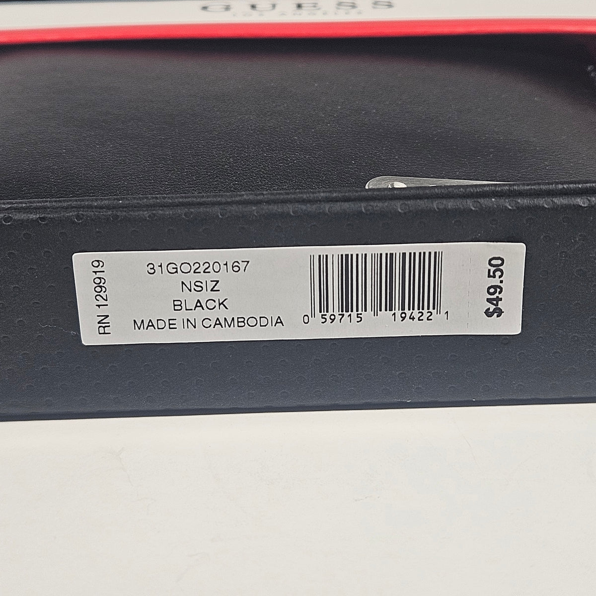 Guess Los Angeles Men's Bifold Wallet Faux Black Gray Glitter Effect 31GO220167