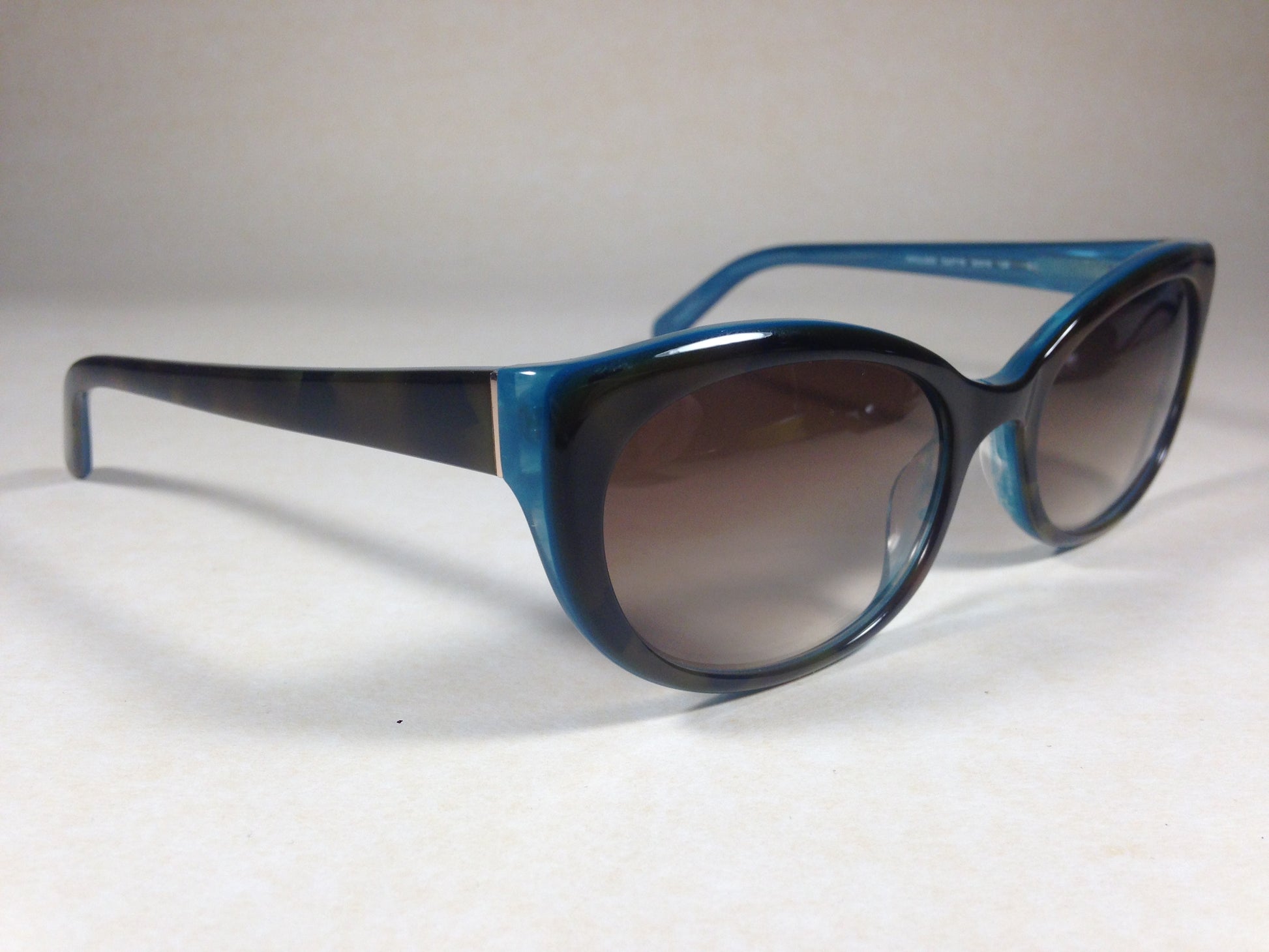 Kate Spade Phyllis/S 0JUT/Y6 Oval Cat Sunglasses Tort Aqua Blue Brown Lens 52mm - Sunglasses