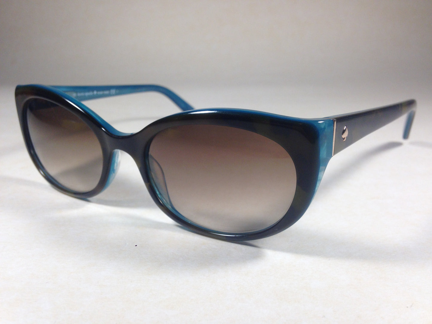 Kate Spade Phyllis/S 0JUT/Y6 Oval Cat Sunglasses Tort Aqua Blue Brown Lens 52mm - Sunglasses