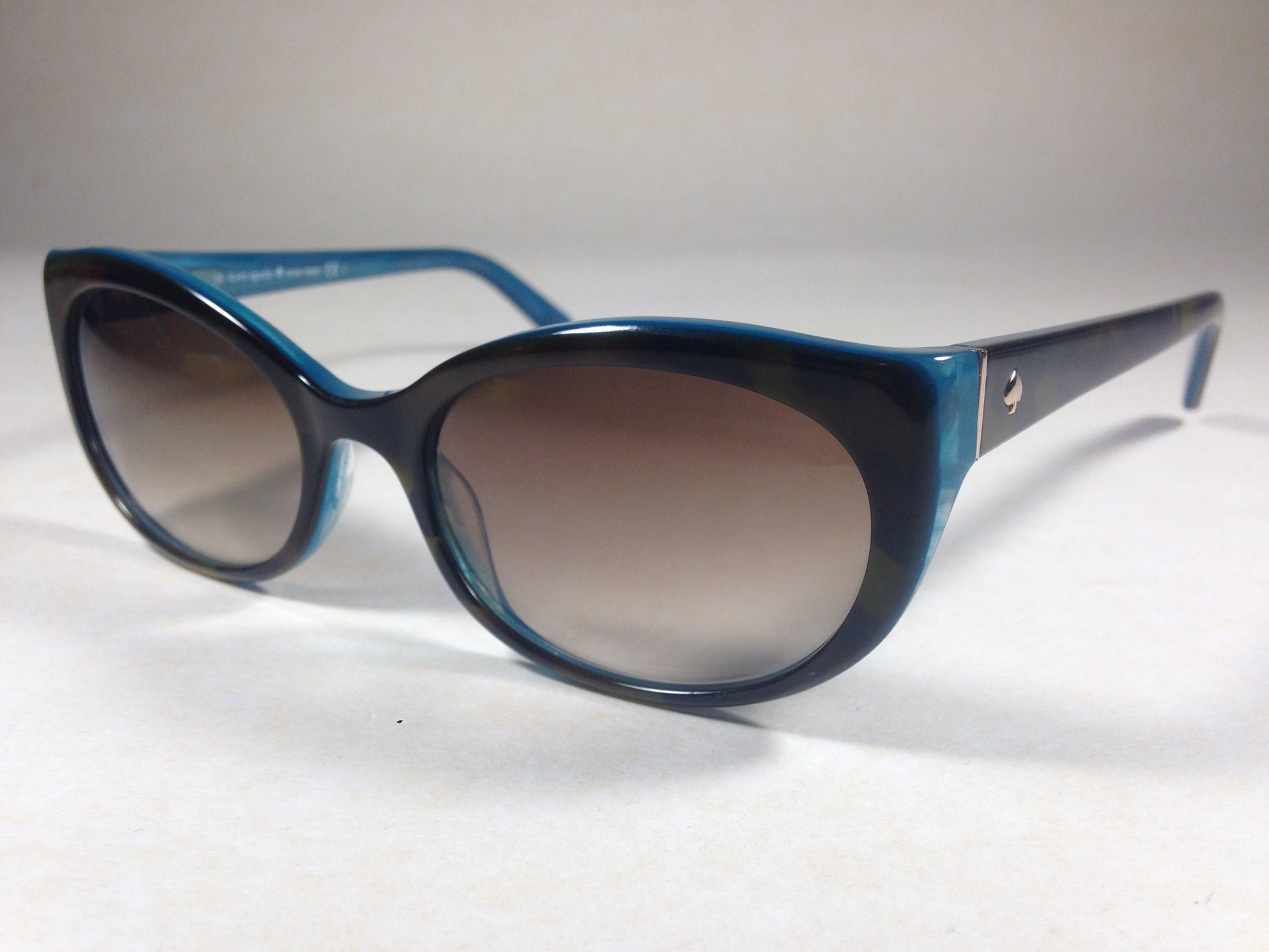 Kate Spade Phyllis/S 0JUT/Y6 Oval Cat Sunglasses Tort Aqua Blue Brown Lens 52mm - Sunglasses