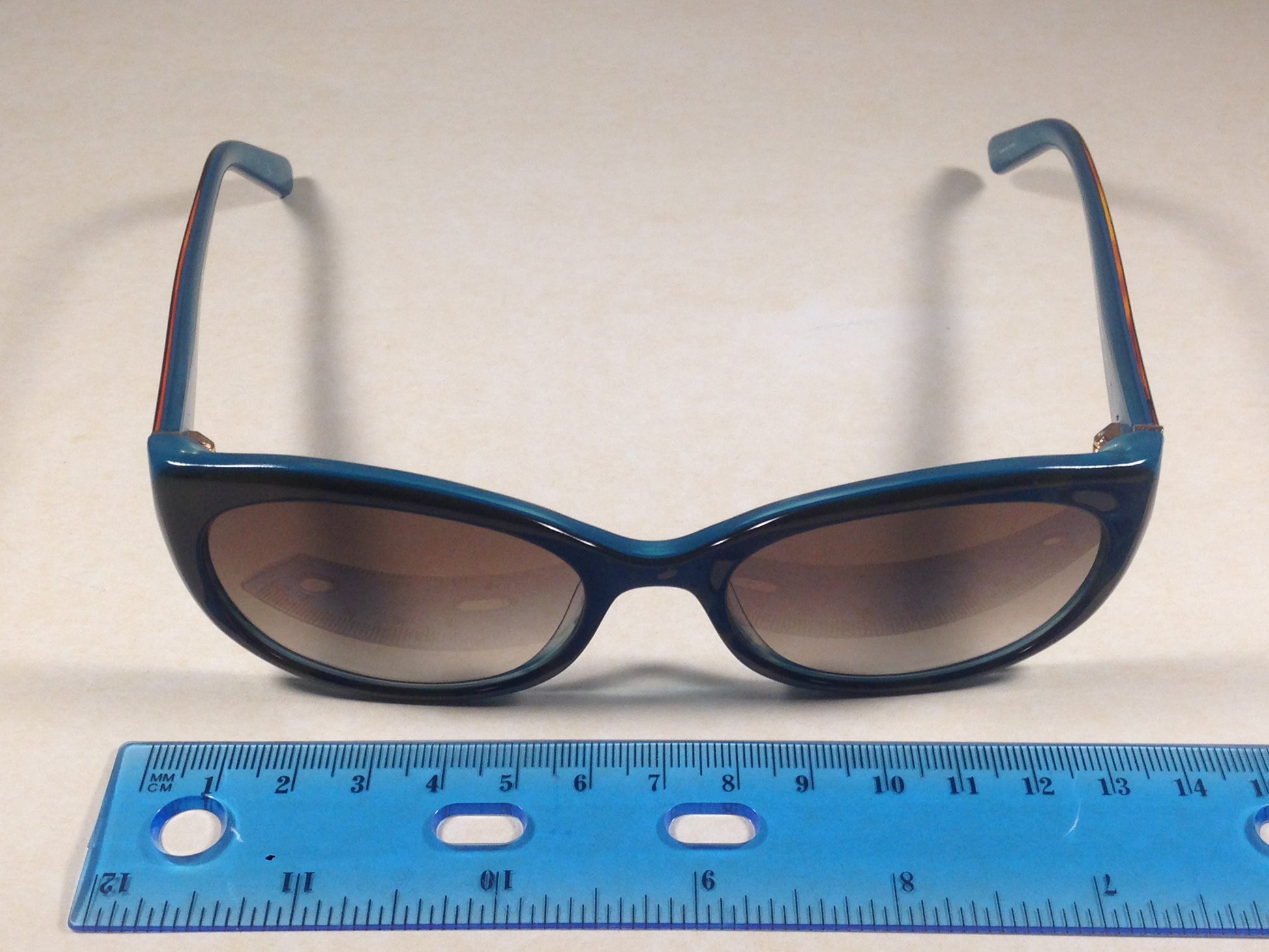 Kate Spade Phyllis/S 0JUT/Y6 Oval Cat Sunglasses Tort Aqua Blue Brown Lens 52mm - Sunglasses