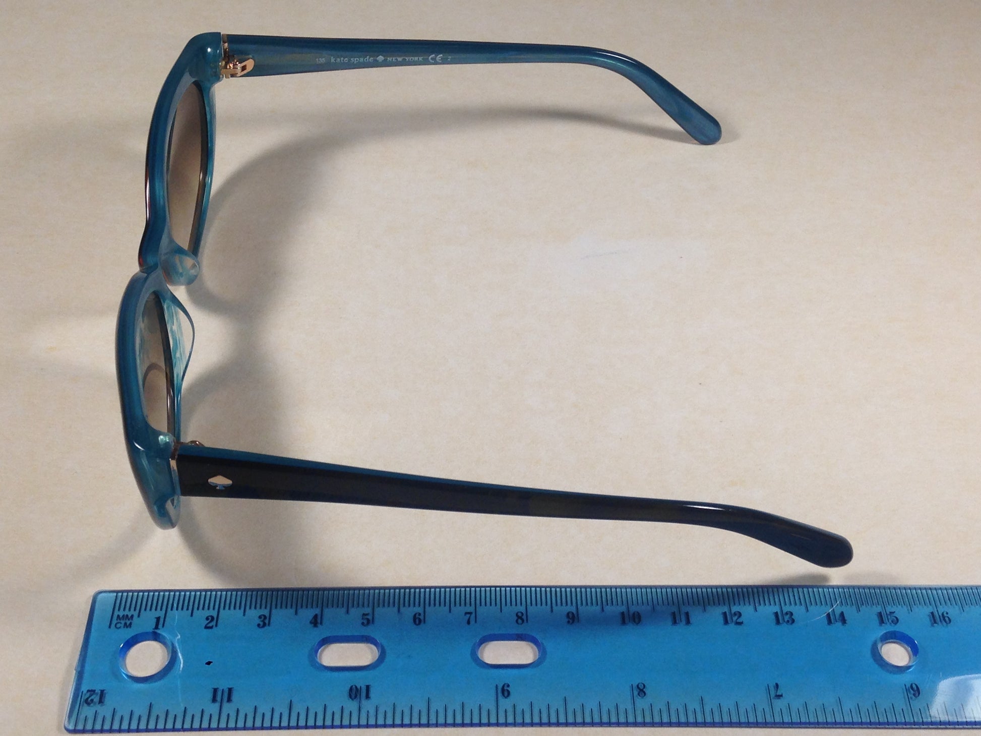 Kate Spade Phyllis/S 0JUT/Y6 Oval Cat Sunglasses Tort Aqua Blue Brown Lens 52mm - Sunglasses