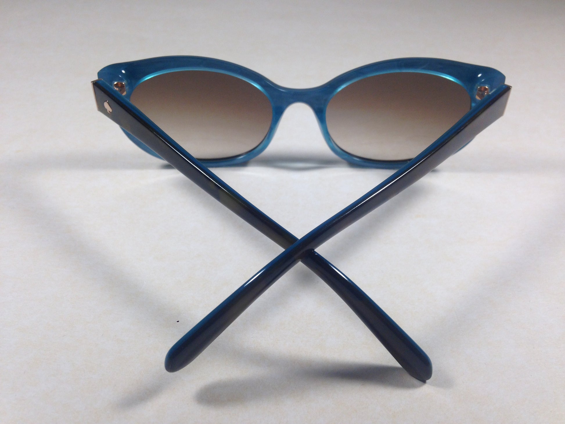 Kate Spade Phyllis/S 0JUT/Y6 Oval Cat Sunglasses Tort Aqua Blue Brown Lens 52mm - Sunglasses