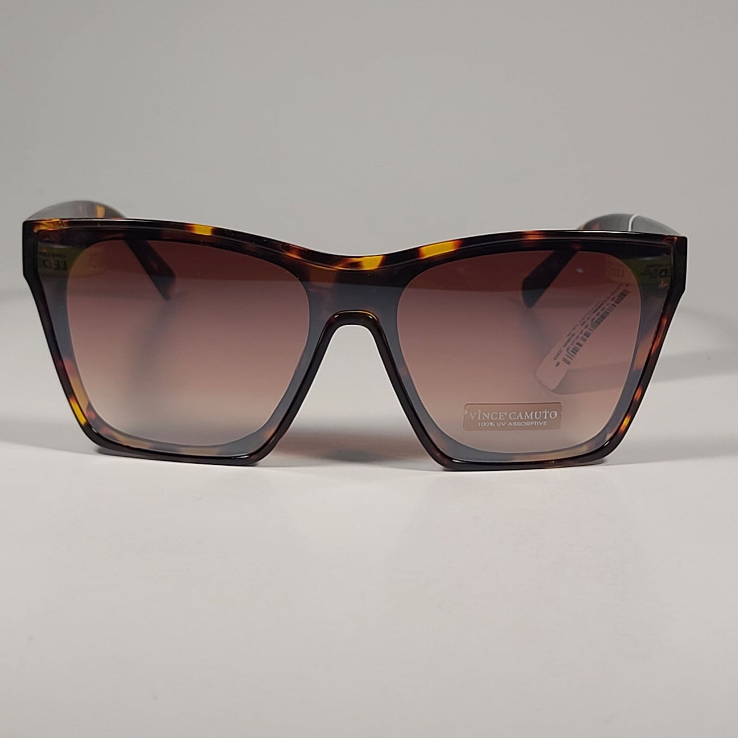 Vince Camuto Shield Sunglasses Brown Tortoise Frame Gradient Lenses VC1089 TS - Sunglasses
