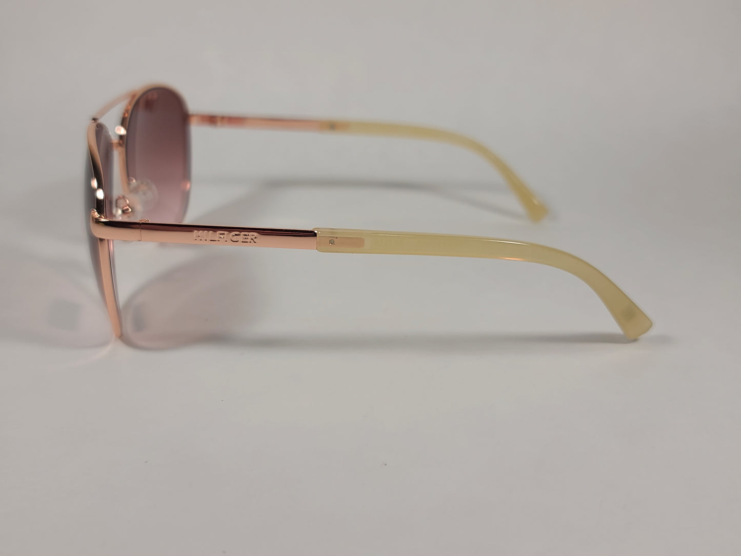 Tommy Hilfiger Lindsay Aviator Sunglasses Copper Tone Frame Pink Gradient Lens LINDSAY WM OL275 - Sunglasses