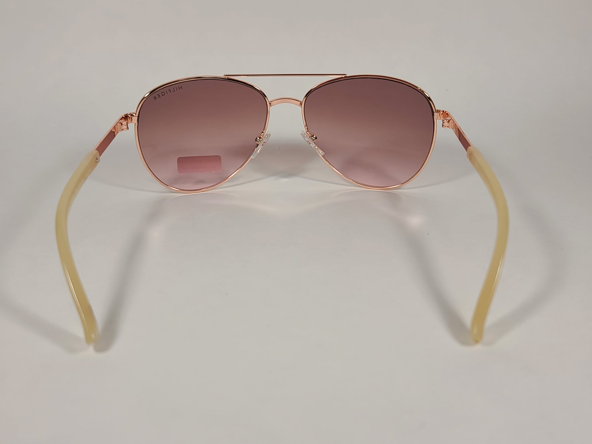 Tommy Hilfiger Lindsay Aviator Sunglasses Copper Tone Frame Pink Gradient Lens LINDSAY WM OL275 - Sunglasses
