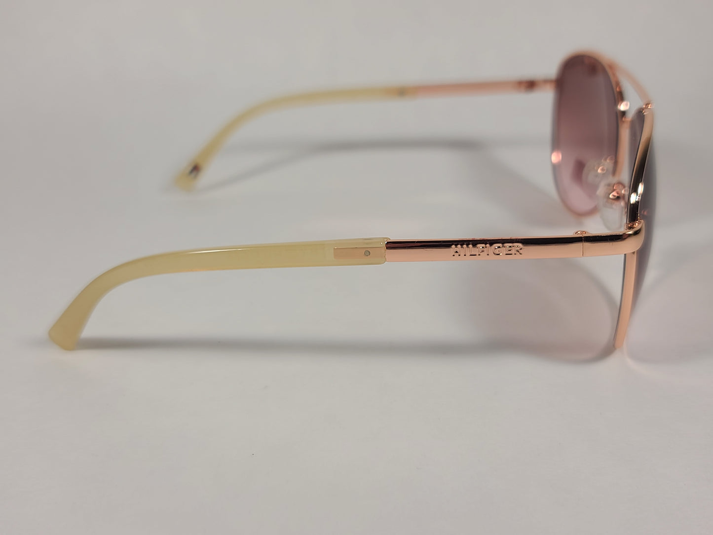Tommy Hilfiger Lindsay Aviator Sunglasses Copper Tone Frame Pink Gradient Lens LINDSAY WM OL275 - Sunglasses