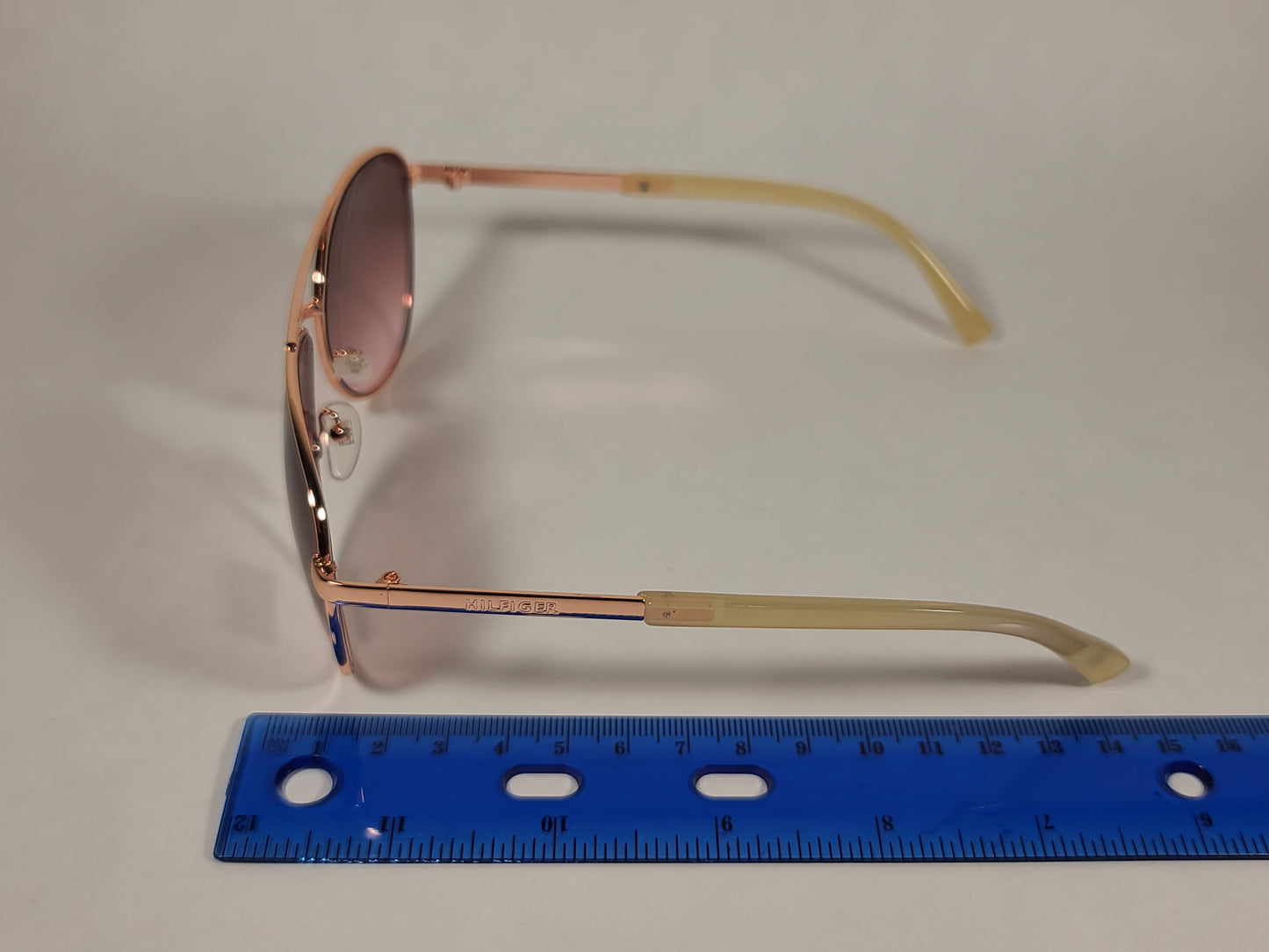 Tommy Hilfiger Lindsay Aviator Sunglasses Copper Tone Frame Pink Gradient Lens LINDSAY WM OL275 - Sunglasses