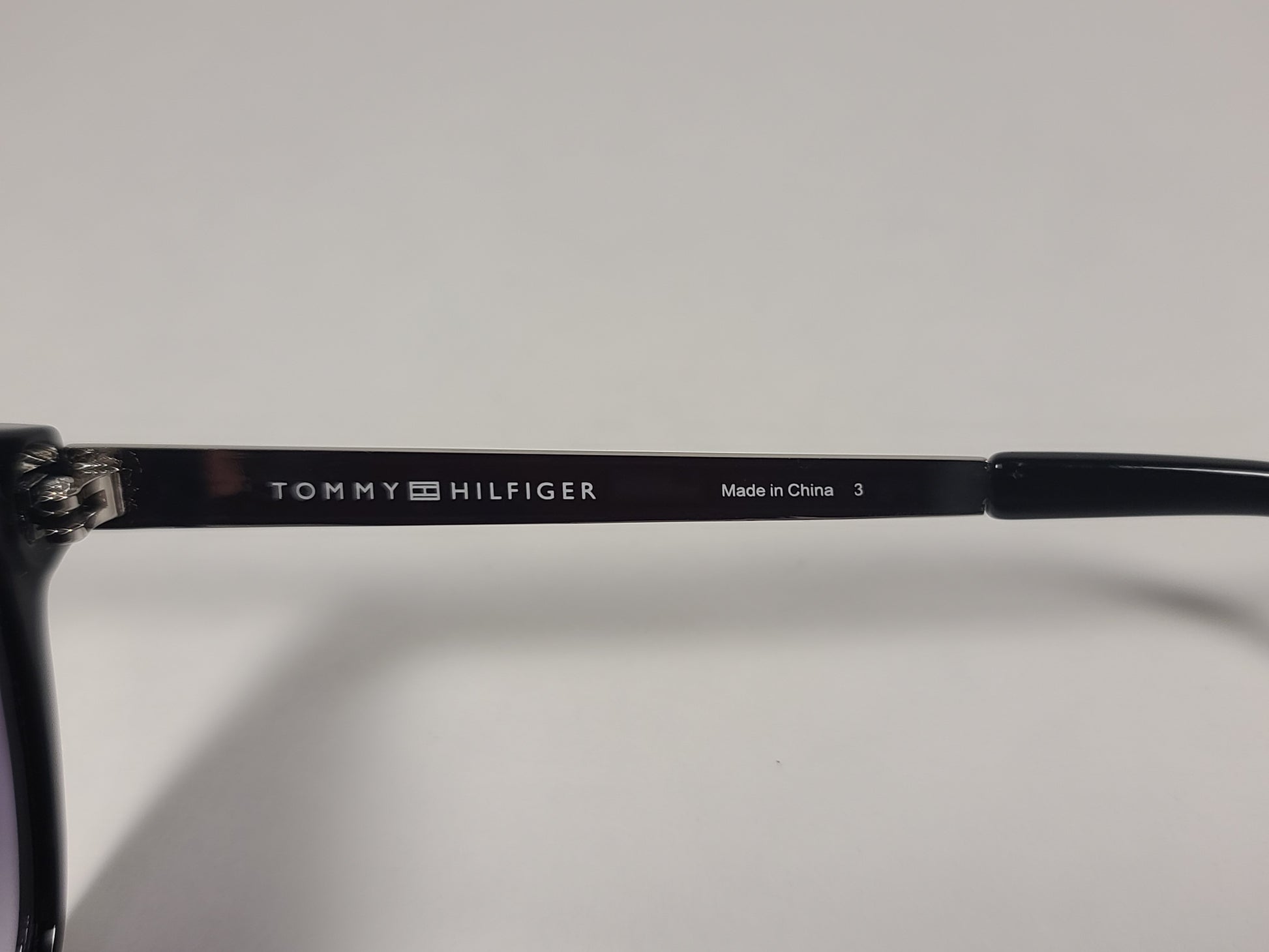 Tommy Hilfiger Breeda Sunglasses Shiny Black And Silver Frame Smoke Gradient Lens BREEDA WP OL429P - Sunglasses