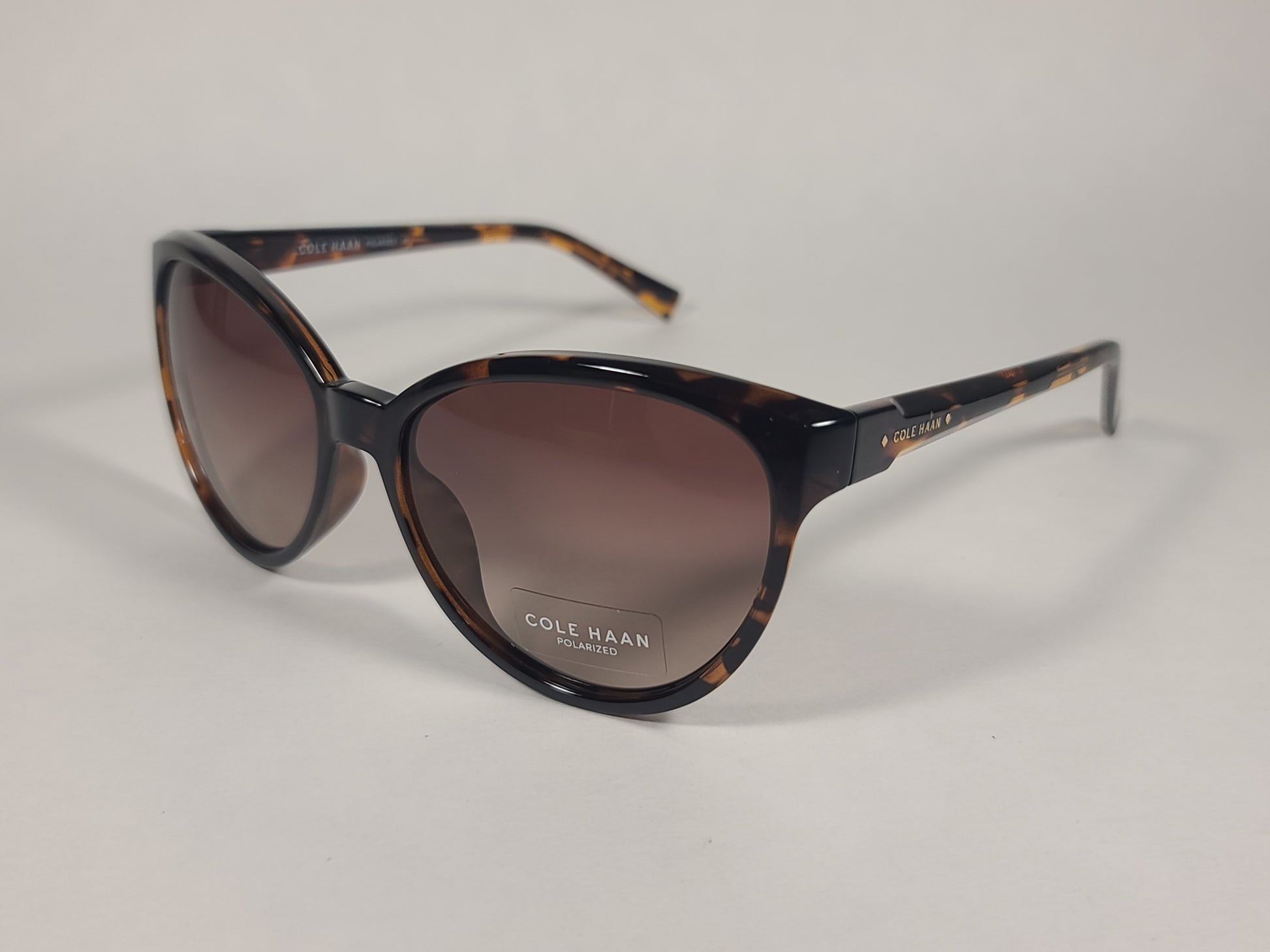 Cole Haan Cat Eye Polarized Sunglasses Brown Tortoise Frame Brown Gradient Lens CH7046 243 TORTOISE/BROWN GRADIENT - Sunglasses